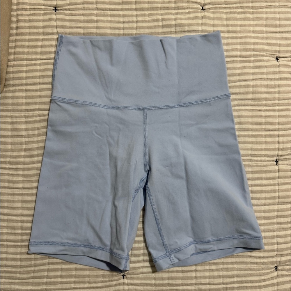 Aritzia TNA Life Cheeky Biker Shorts in Light Blue - Size S - 7” Inseam